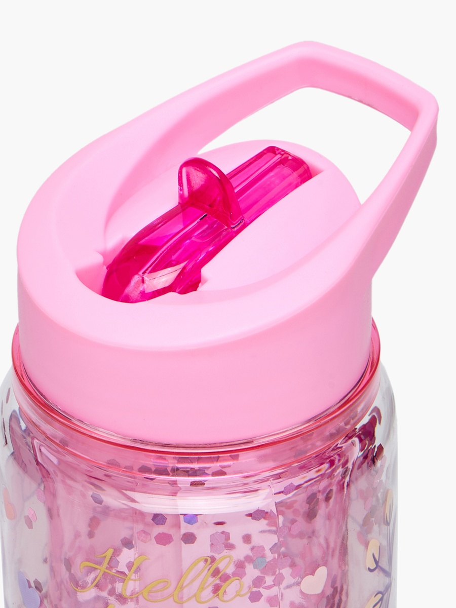Hello Kitty Print Water Bottle with Flip Spout and Handle - 330 ml