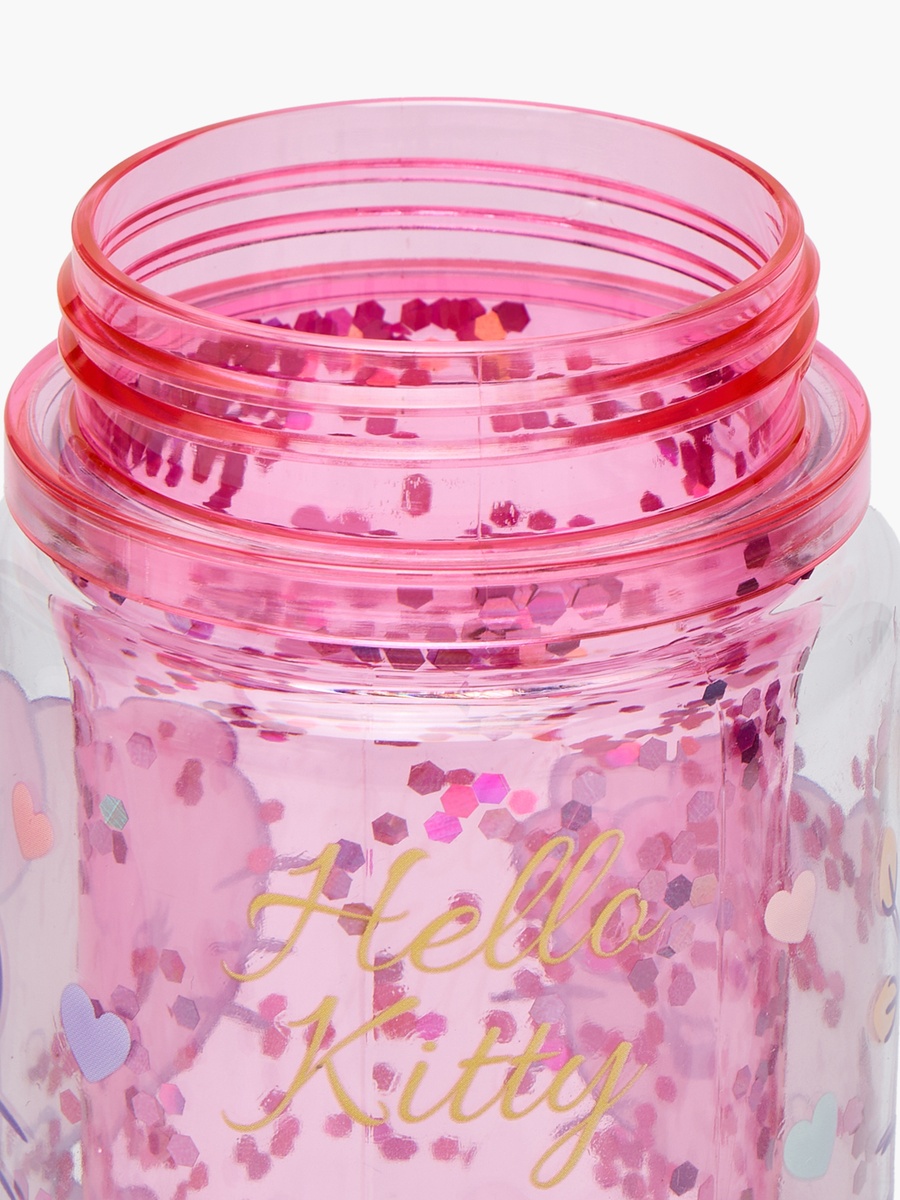 Hello Kitty Print Water Bottle with Flip Spout and Handle - 330 ml