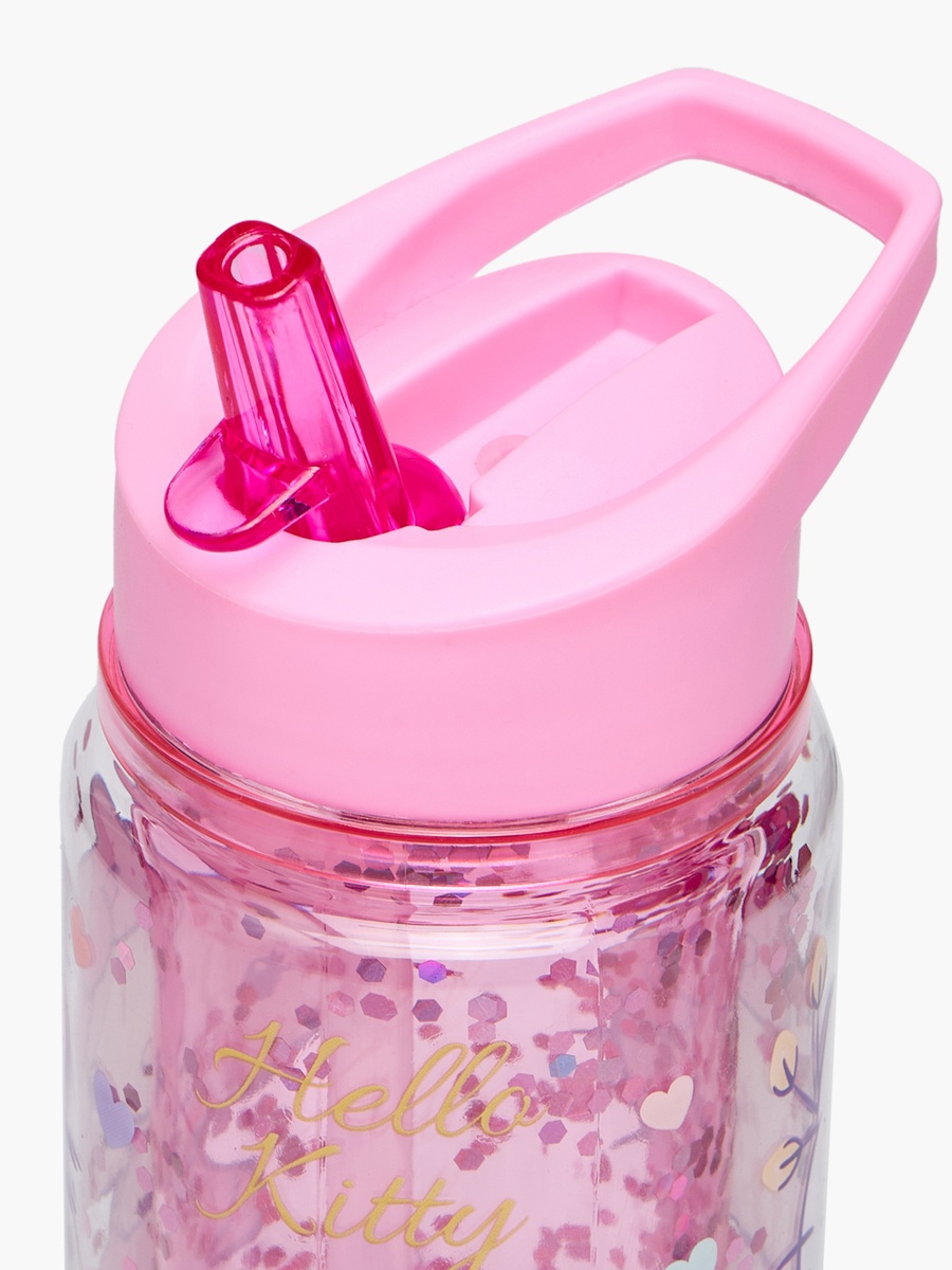 Hello Kitty Print Water Bottle with Flip Spout and Handle - 330 ml