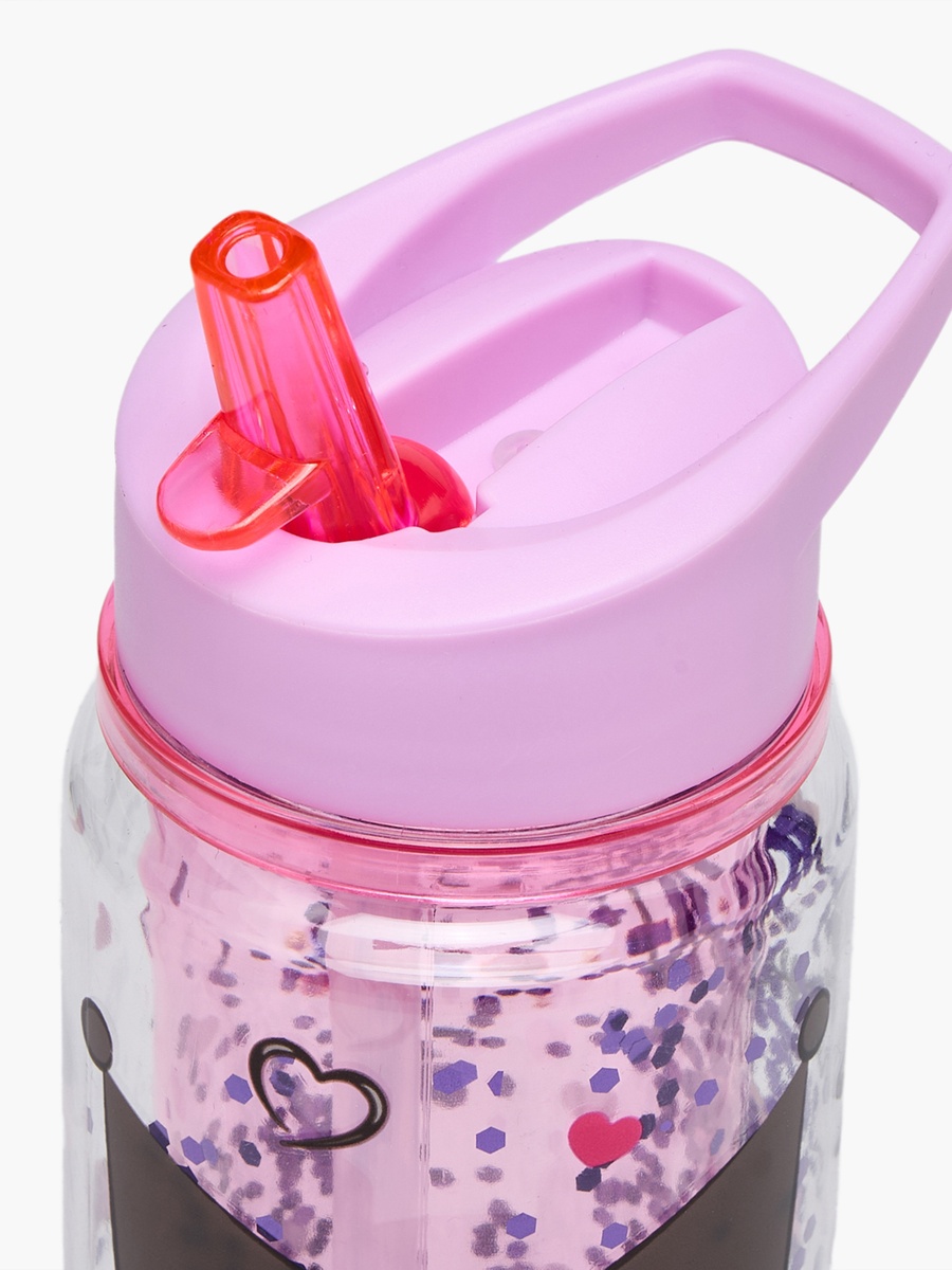 Kuromi Print Water Bottle with Flip Spout and Handle - 330 ml