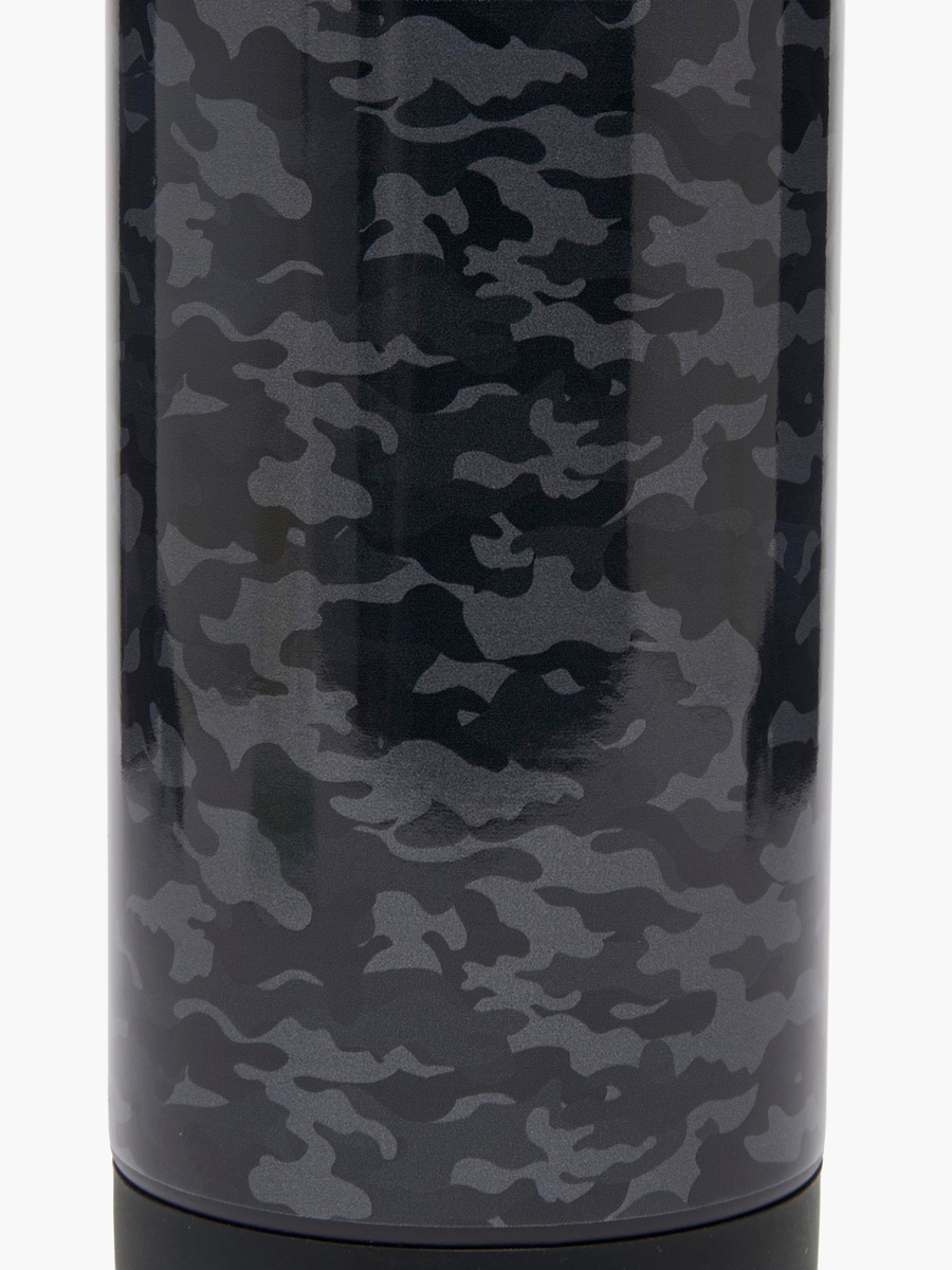 Camouflage Print Stainless Steel Water Bottle with Carry Loop