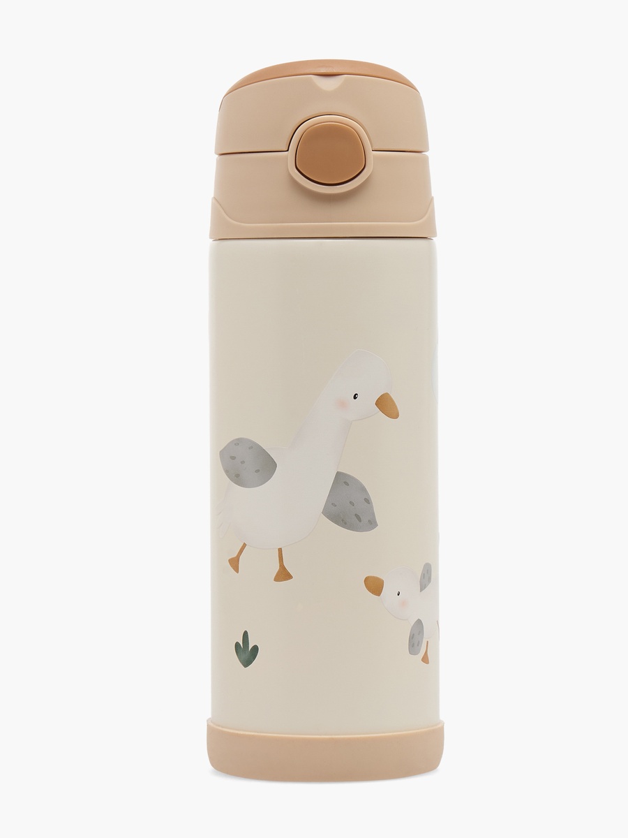 Assorted Print Stainless Steel Water Bottle with Flip Spout and Handle - 350 ml