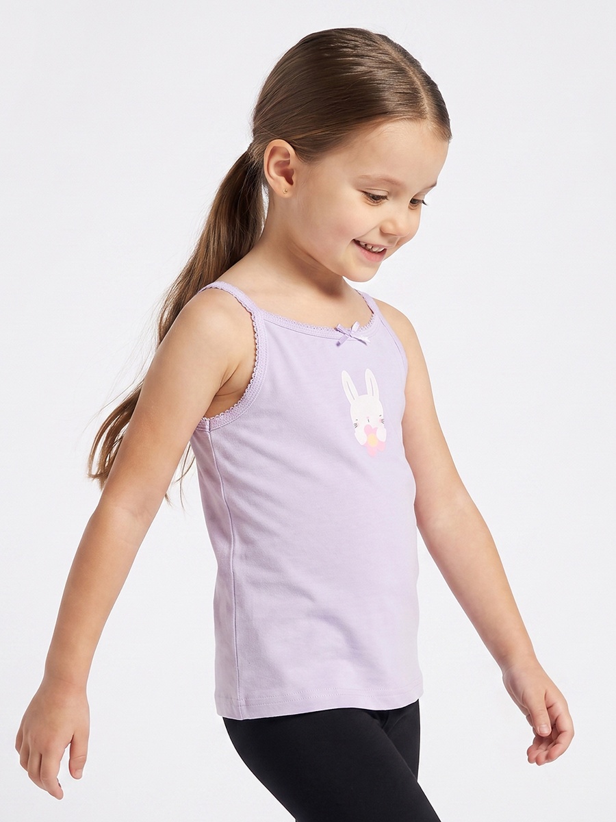 Pack of 3 Cotton Round Neck Vests with Floral Print