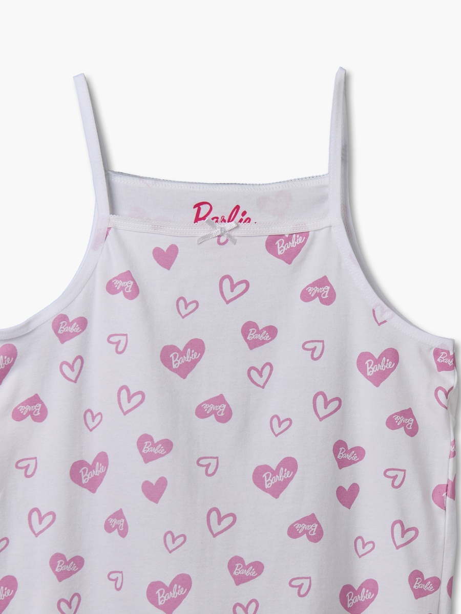 Pack of 3 Cotton Vests with Barbie Print
