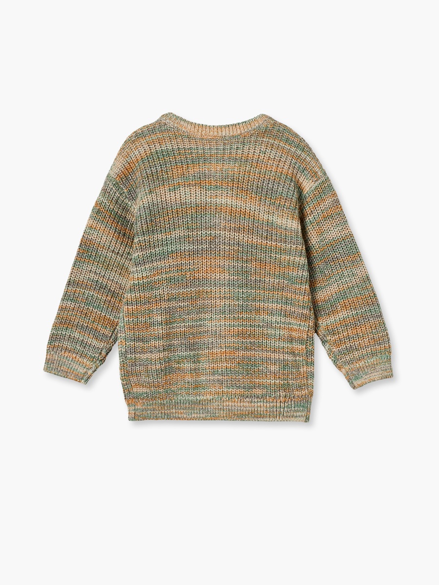 Crew Neck Cardigan with Button Closure