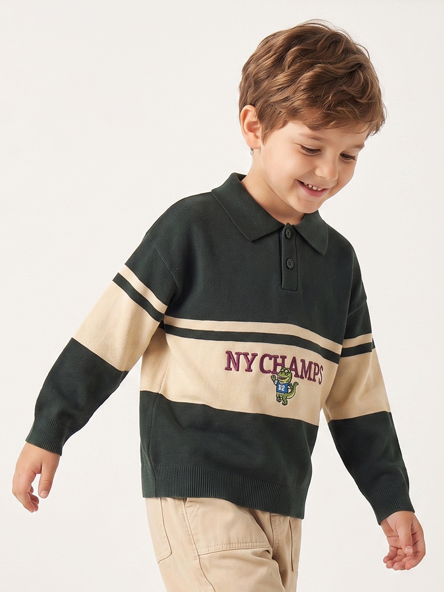 Emnbroidered Sweater with Long Sleeves