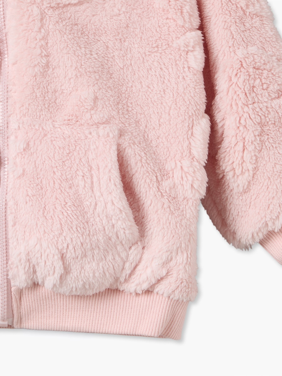 Faux Fur Zip Through Hoodie