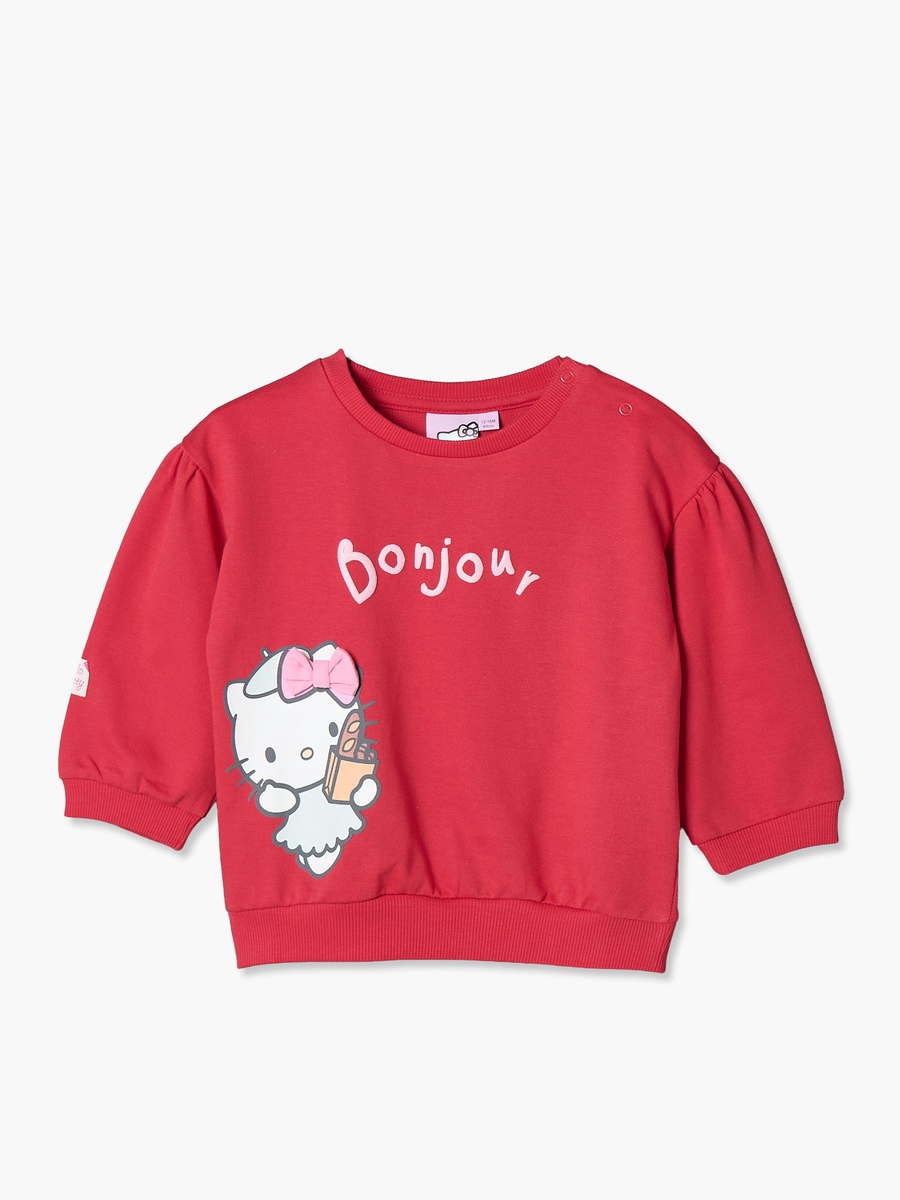 Hello Kitty Print Sweatshirt with Long Sleeves