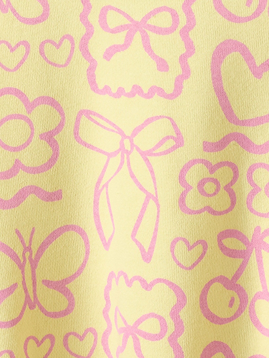 Butterfly Print Sweatshirt with Long Sleeves