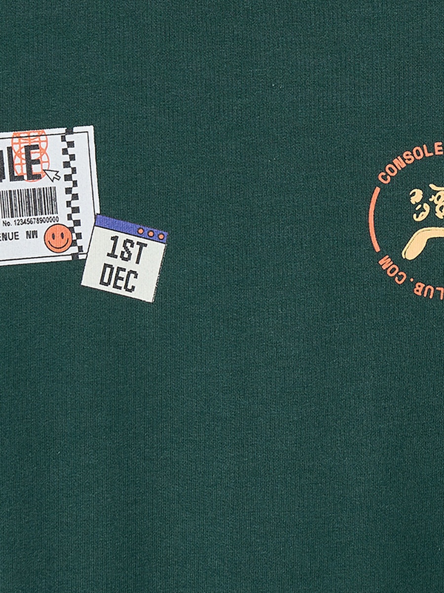 Gaming Print Sweatshirt with Long Sleeves