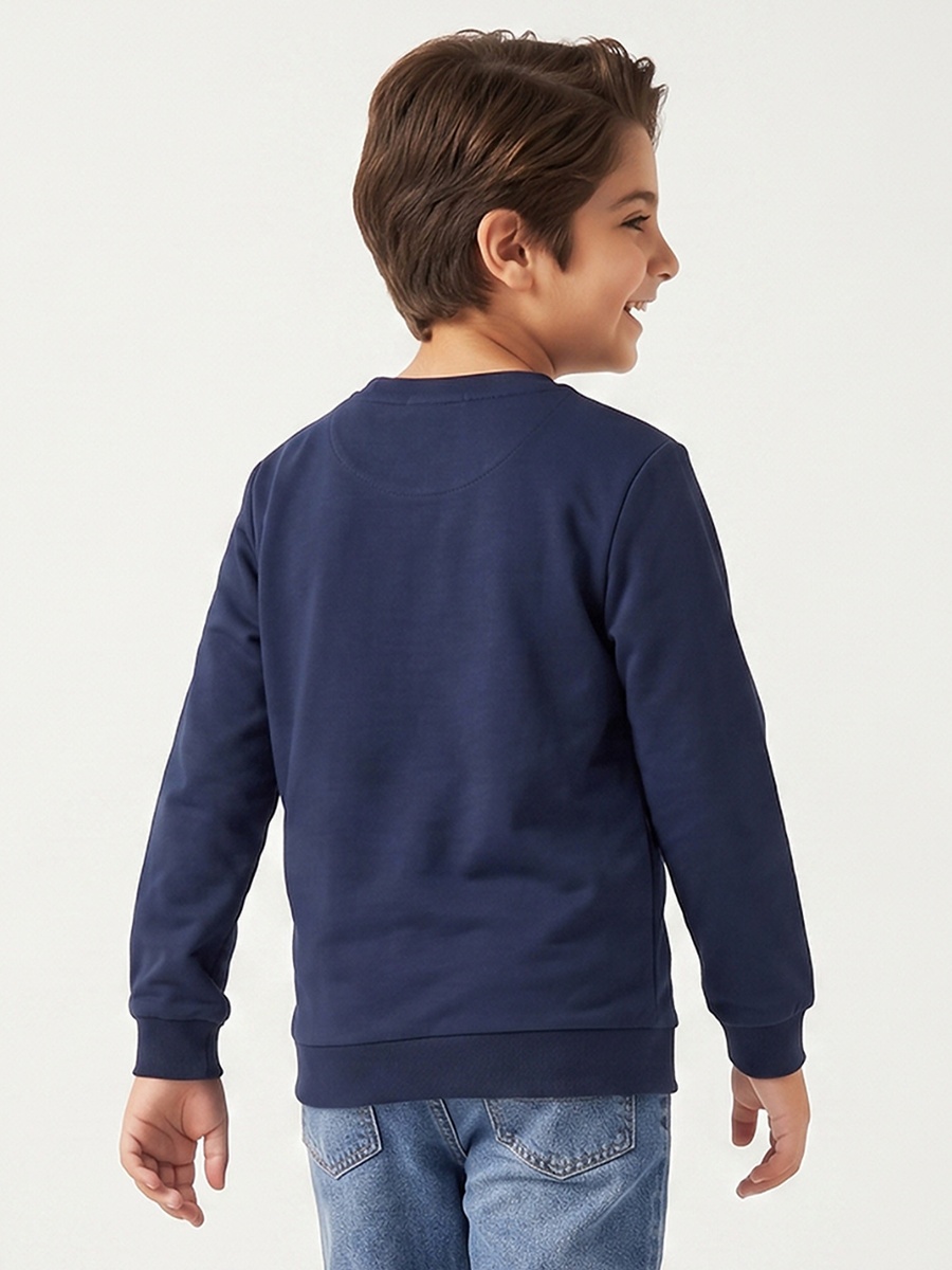 Race Track Print Sweatshirt with Long Sleeves