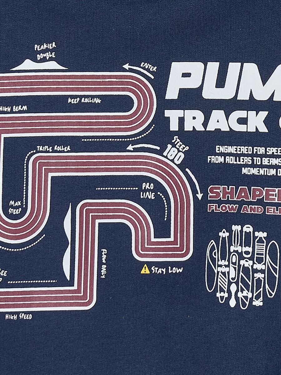 Race Track Print Sweatshirt with Long Sleeves