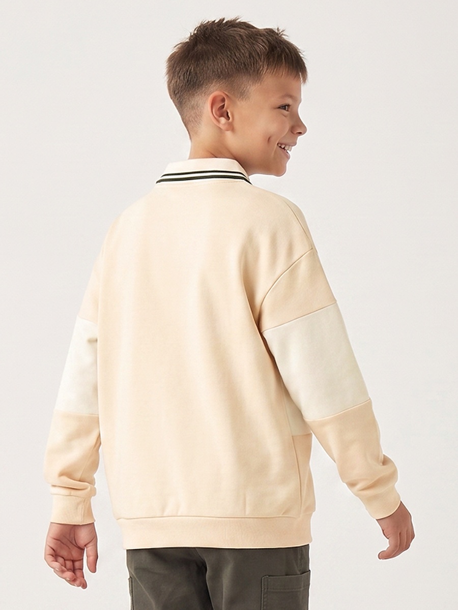 Colourblock Sweatshirt with Long Sleeves
