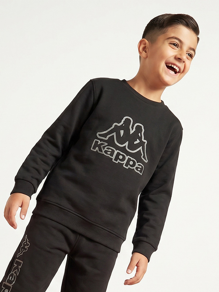 Crew Neck Sweatshirt with Logo Print