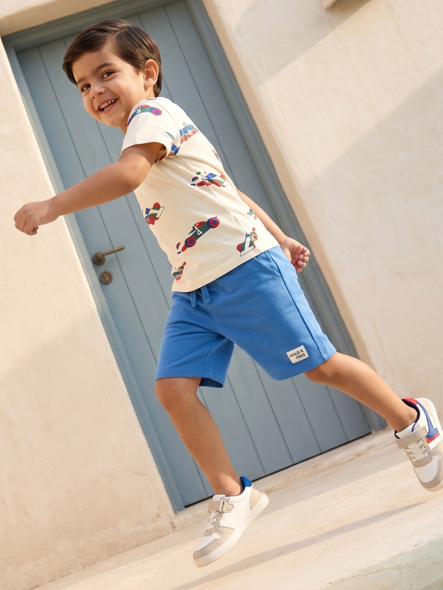 Knee Length Elasticated Drawstring Waist Shorts