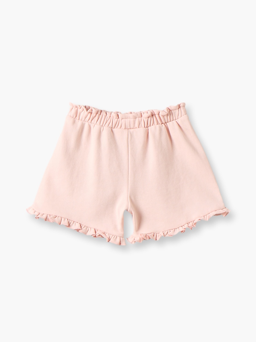Above Knee Elasticated Waist Shorts with Ruffle Detail
