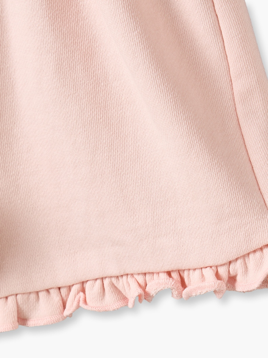 Above Knee Elasticated Waist Shorts with Ruffle Detail