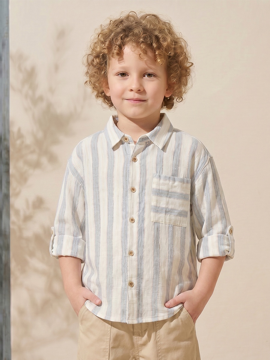 Long Sleeves Shirt with Striped Design
