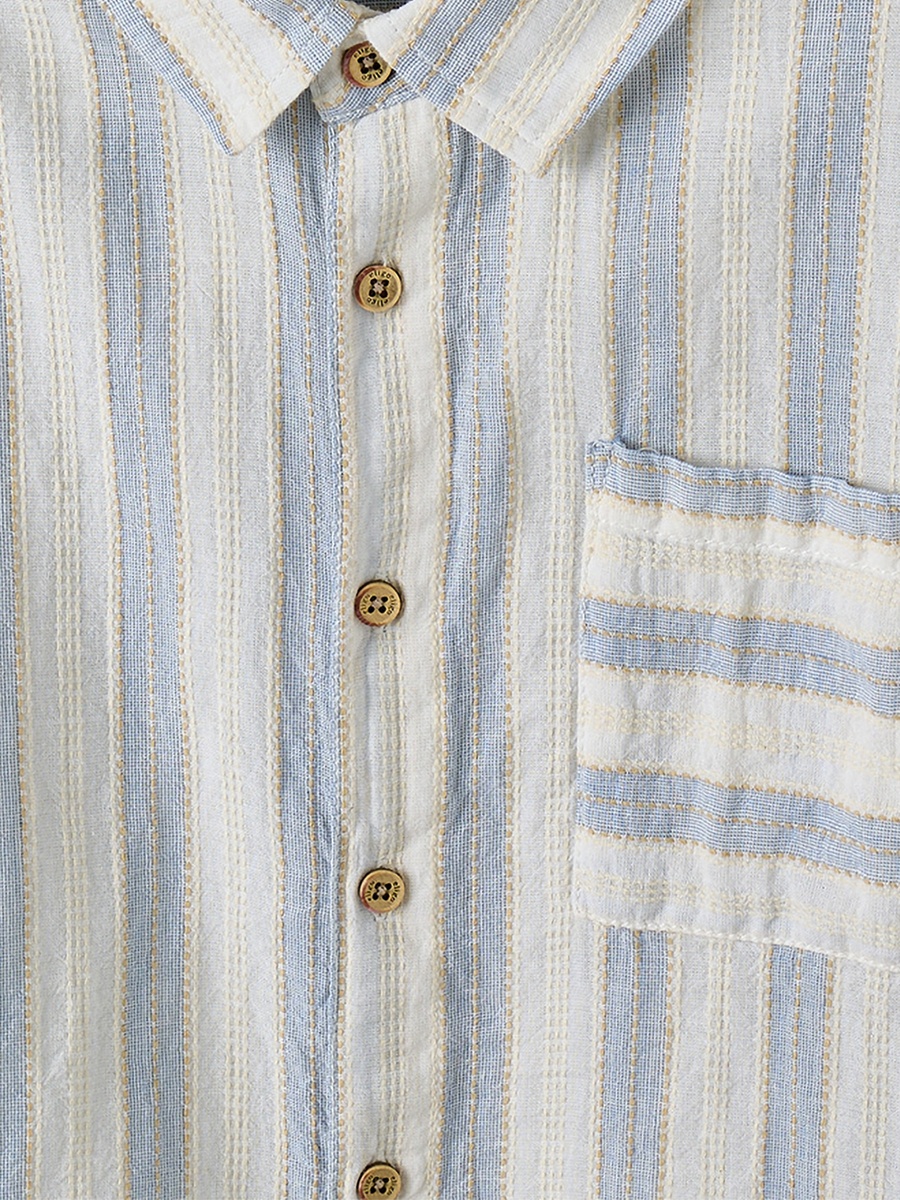 Long Sleeves Shirt with Striped Design