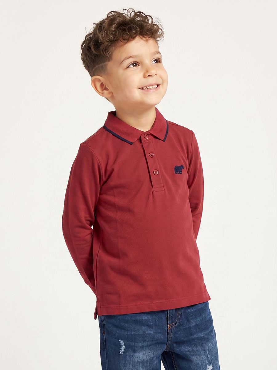 Polo Long Sleeves T-Shirt with Solid Design