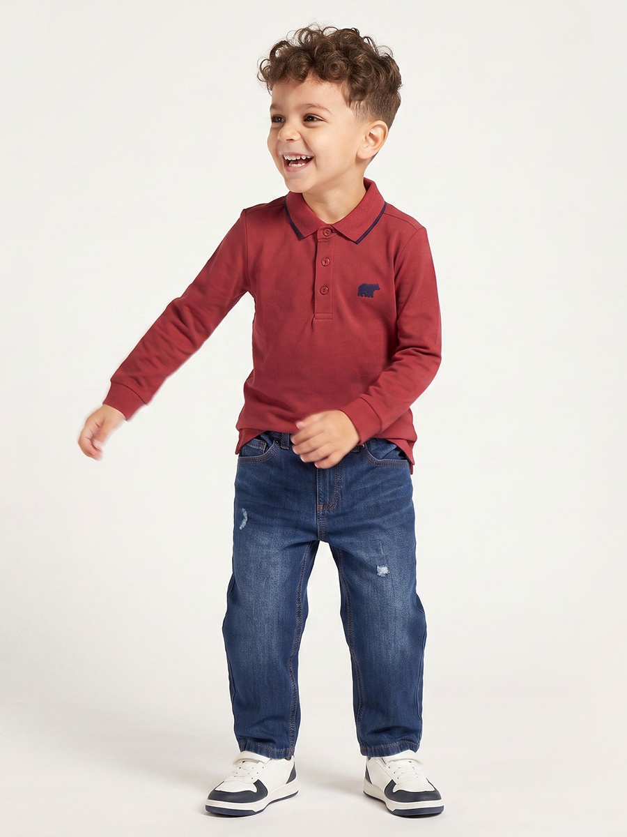 Polo Long Sleeves T-Shirt with Solid Design