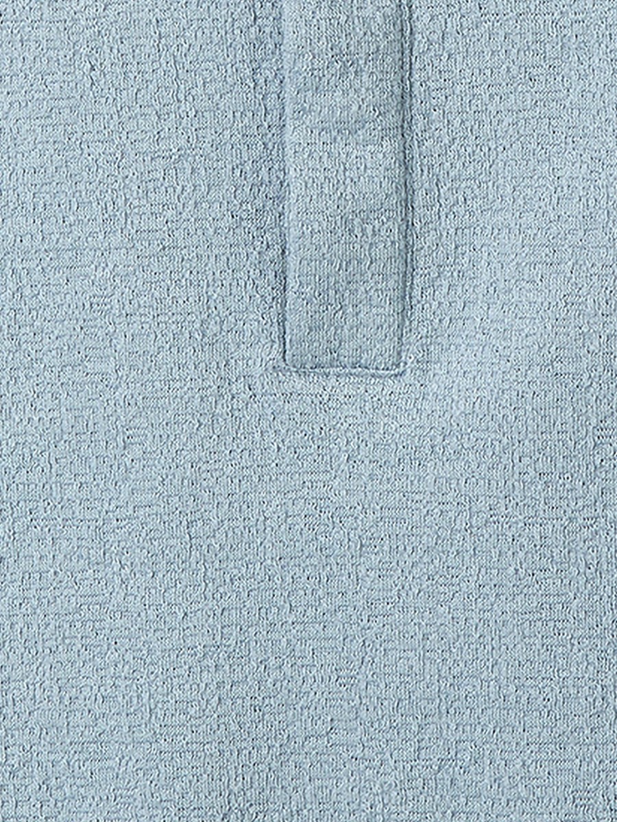 Collared Short Sleeves T-Shirt with Textured Design