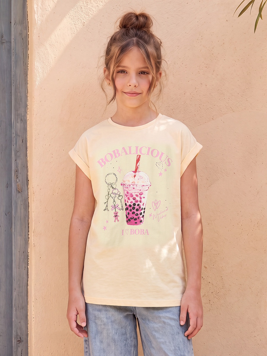 Crew Neck Short Sleeves T-Shirt with Graphic Print