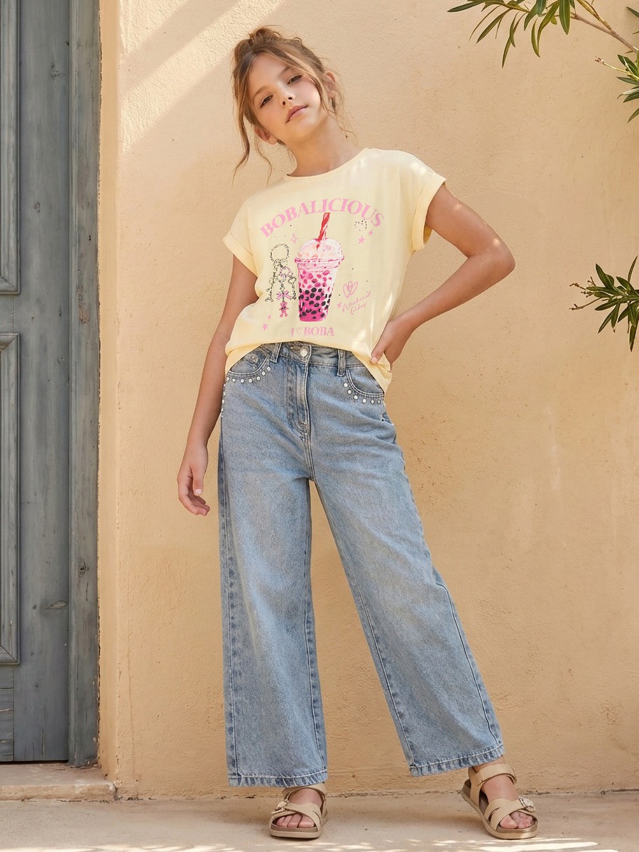 Crew Neck Short Sleeves T-Shirt with Graphic Print
