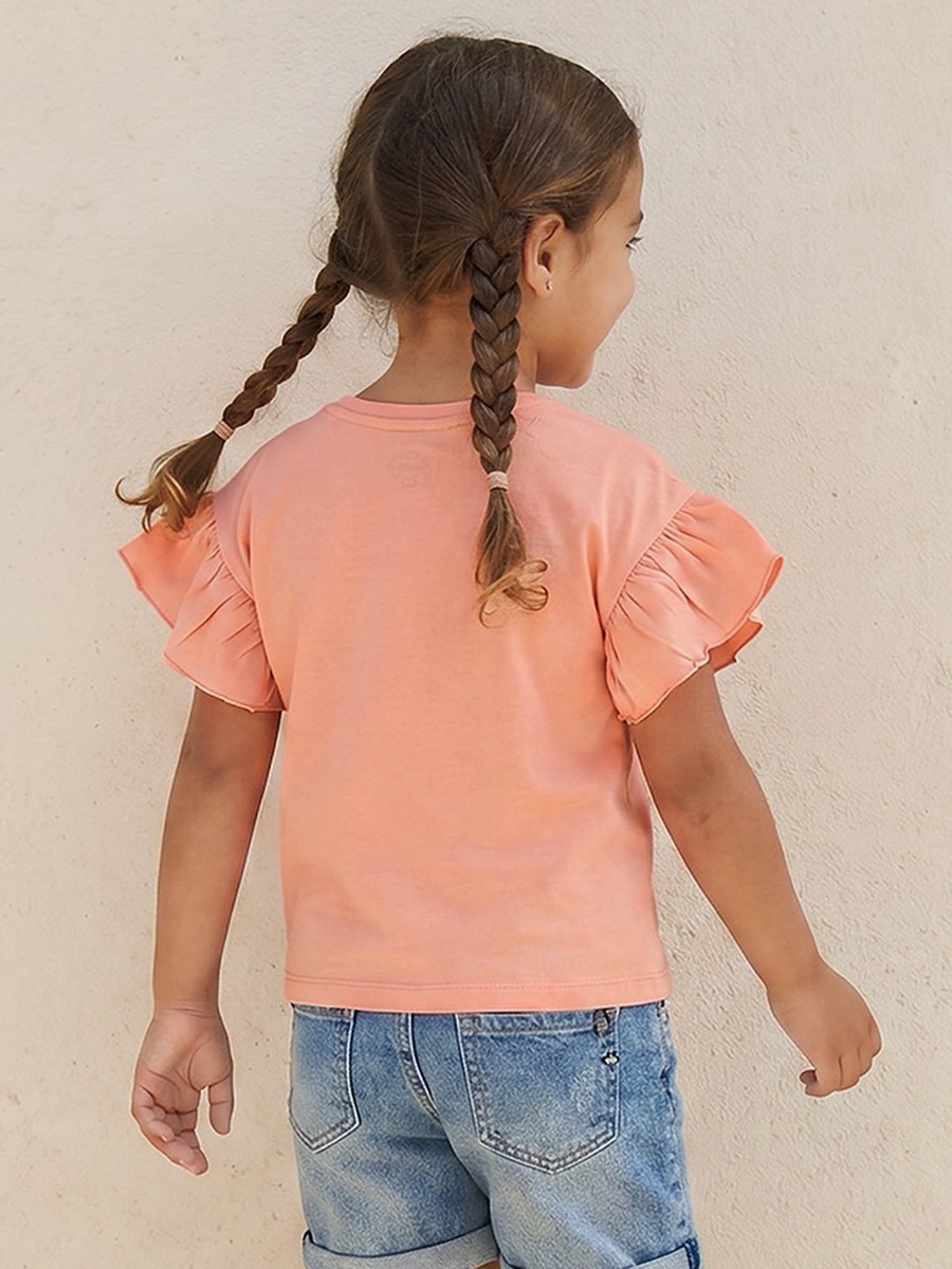 Round Neck Short Sleeves T-Shirt with Unicorn Print