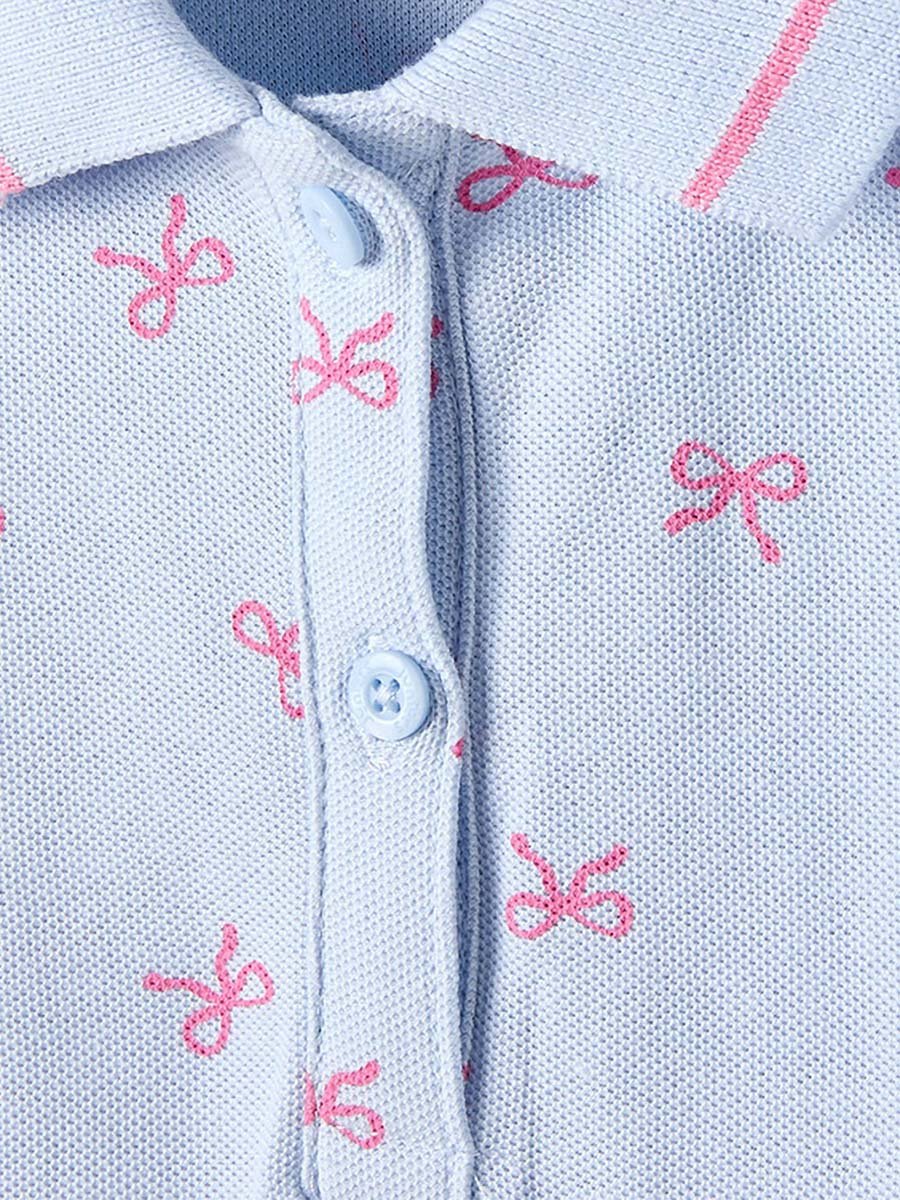 Polo Short Sleeves T-Shirt with Bow Print