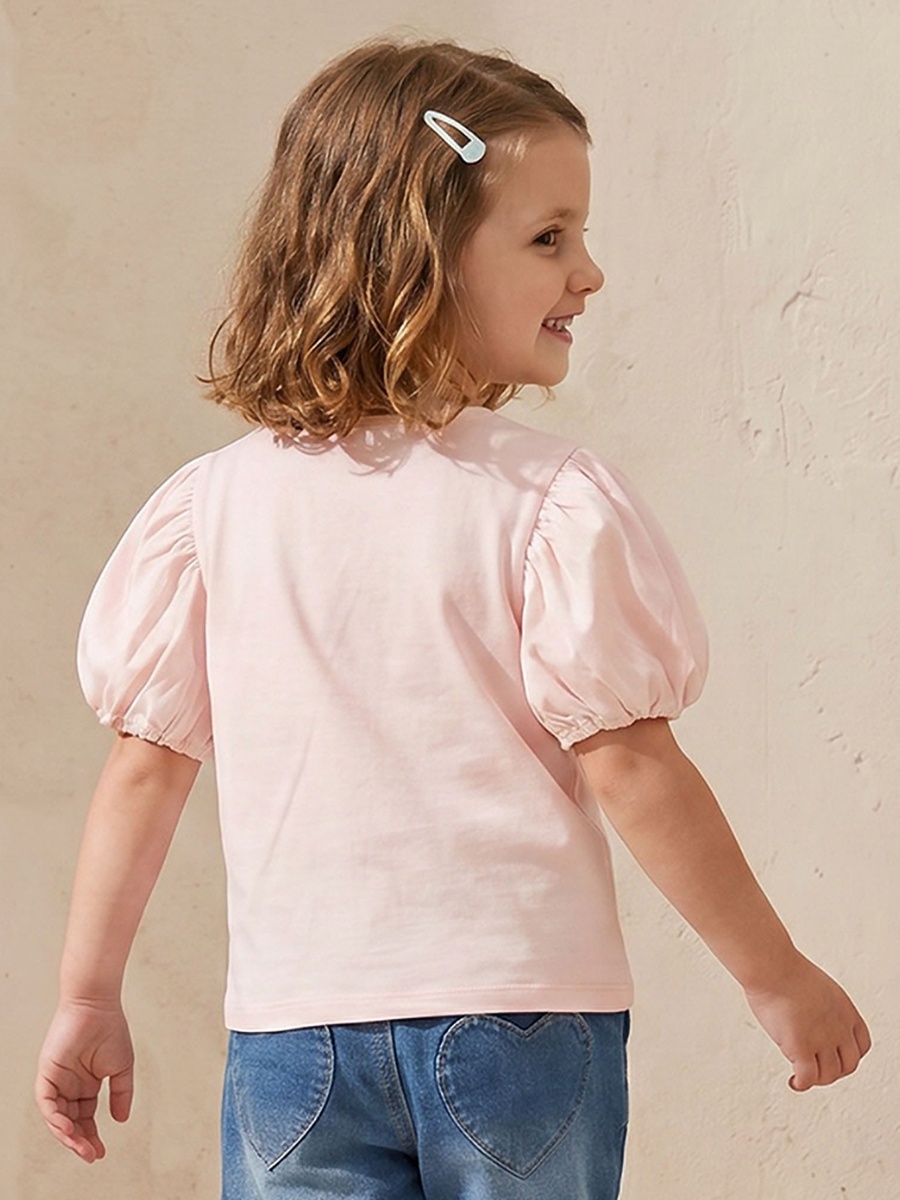 Crew Neck Short Sleeves T-Shirt with Floral Print