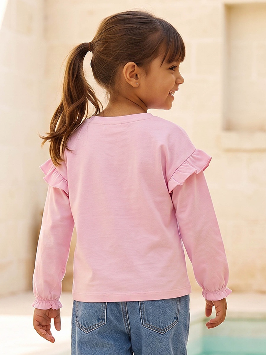 Crew Neck Long Sleeves T-Shirt with Tweety Print