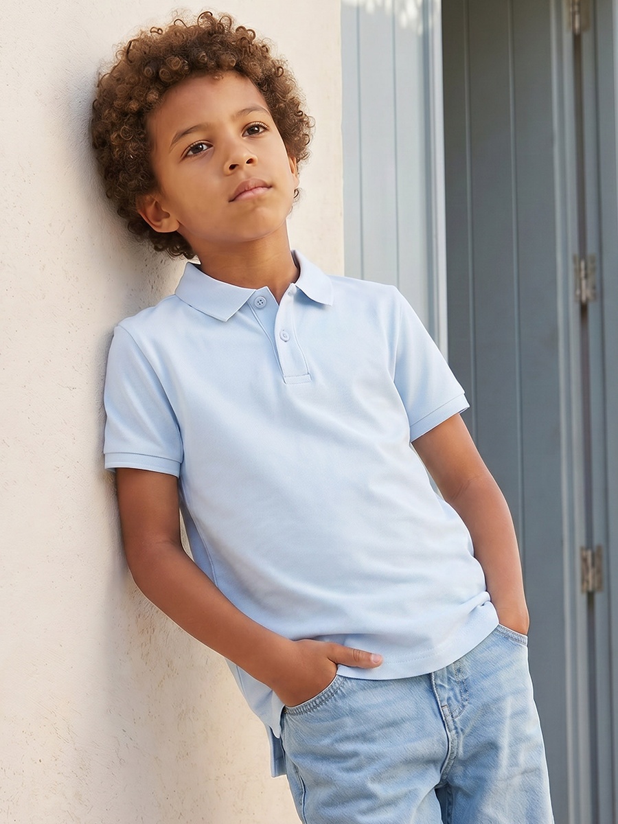 Collared Short Sleeves Polo T-Shirt