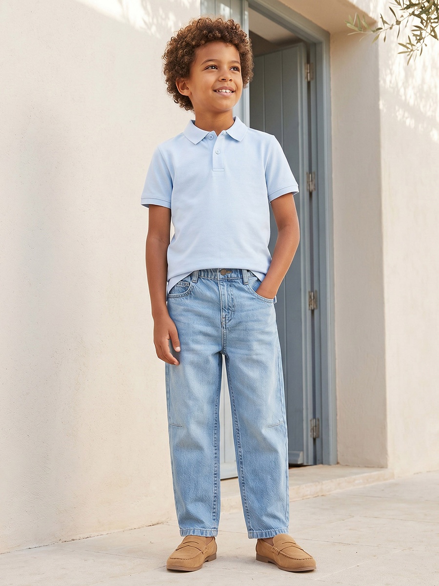 Collared Short Sleeves Polo T-Shirt