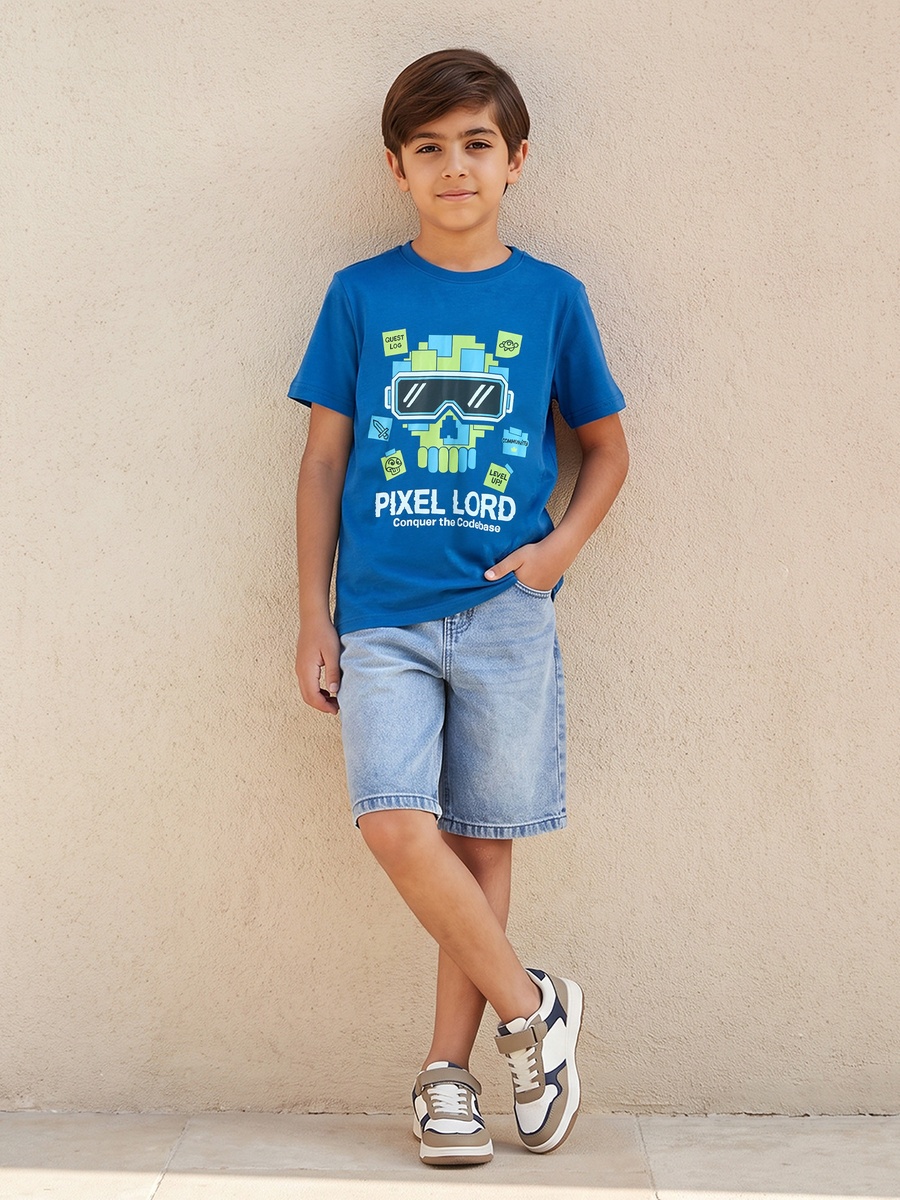 Crew Neck Short Sleeves T-Shirt with Graphic Print