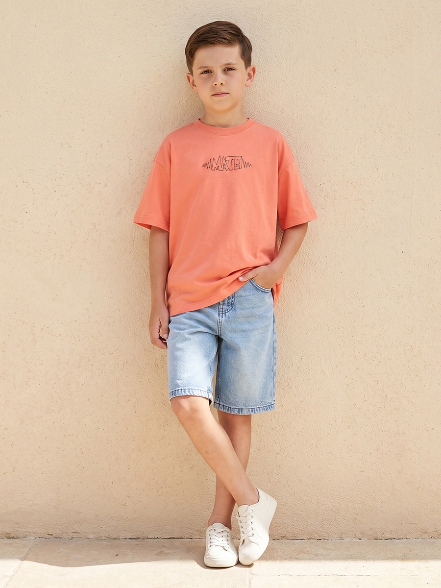Crew Neck Short Sleeves T-Shirt with Chess Print
