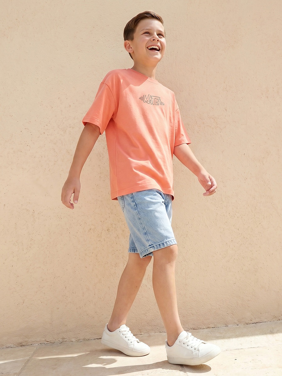 Crew Neck Short Sleeves T-Shirt with Chess Print