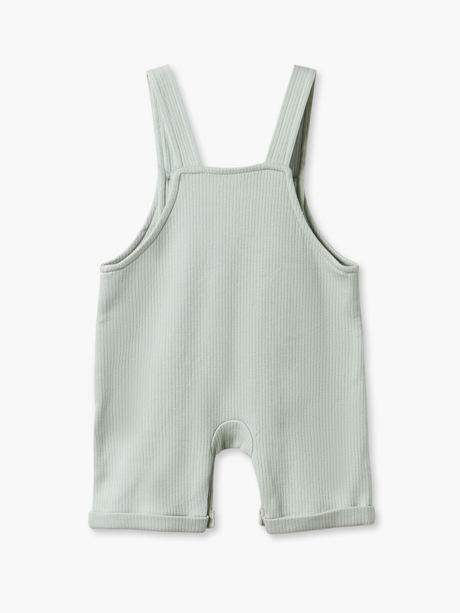 Crew Neck Short Sleeves T-Shirt and Dungaree Set with Avocado Toast Print