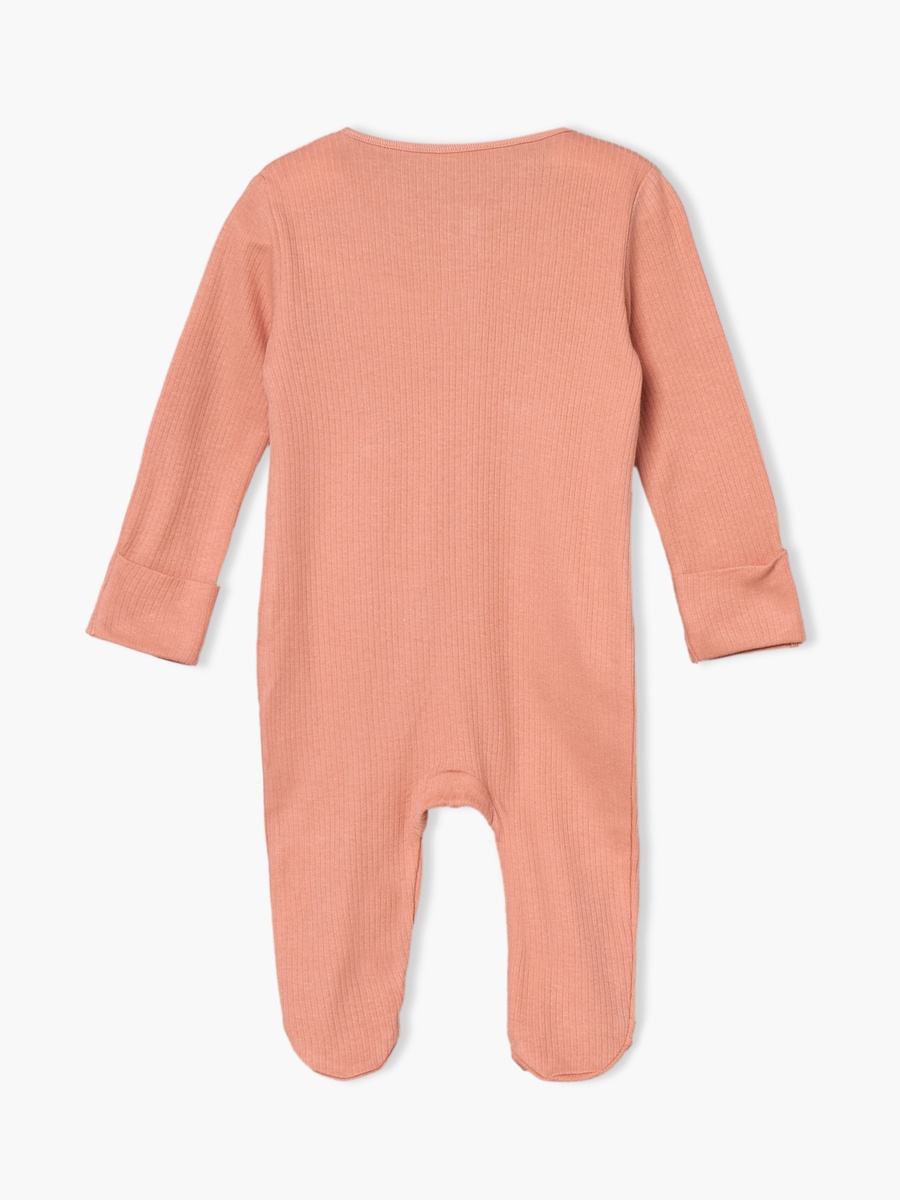 Pack of 3 Cotton Round Neck Long Sleeves Sleepsuit with Floral Print