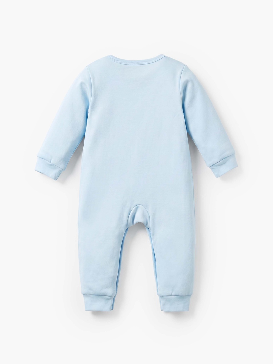 Set of 2 Crew Neck Long Sleeves Sleepsuit with Romper