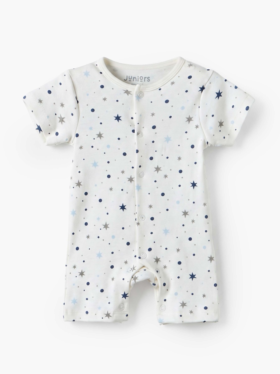 Set of 2 Crew Neck Long Sleeves Sleepsuit with Romper