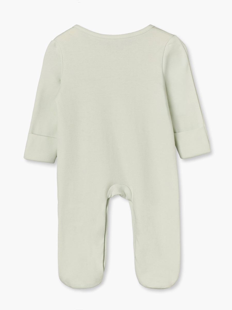 Pack of 3 Cotton Crew Neck Long Sleeves Sleepsuit with Safari Print