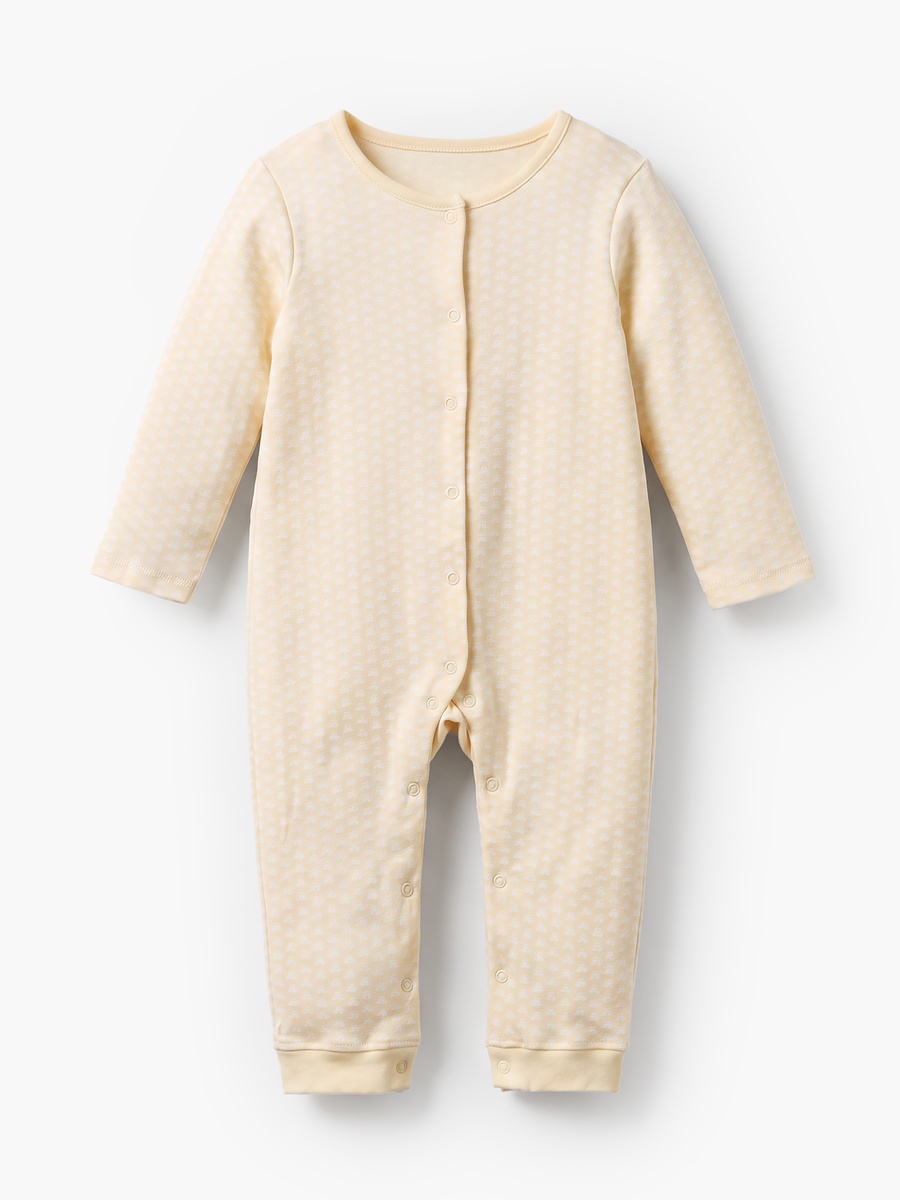 Pack of 3 Crew Neck Long Sleeves Sleepsuit with Floral Print