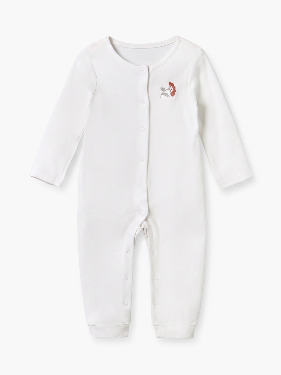 Pack of 3 Crew Neck Long Sleeves Sleepsuit with Floral Print