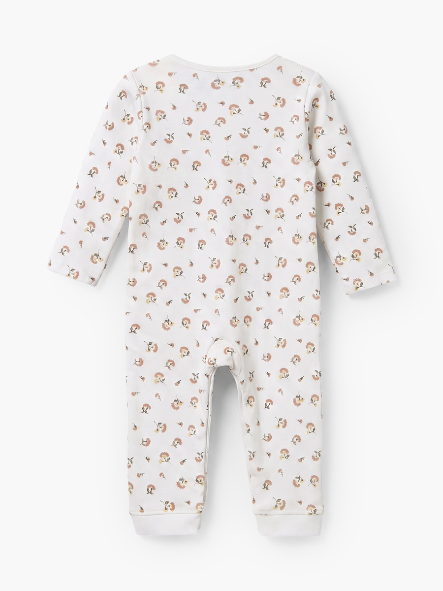 Pack of 3 Crew Neck Long Sleeves Sleepsuit with Floral Print