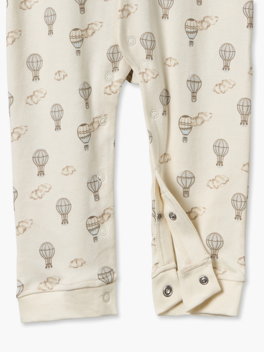 Pack of 3 Cotton Crew Neck Long Sleeves Sleepsuit with Hot Air Balloon Print