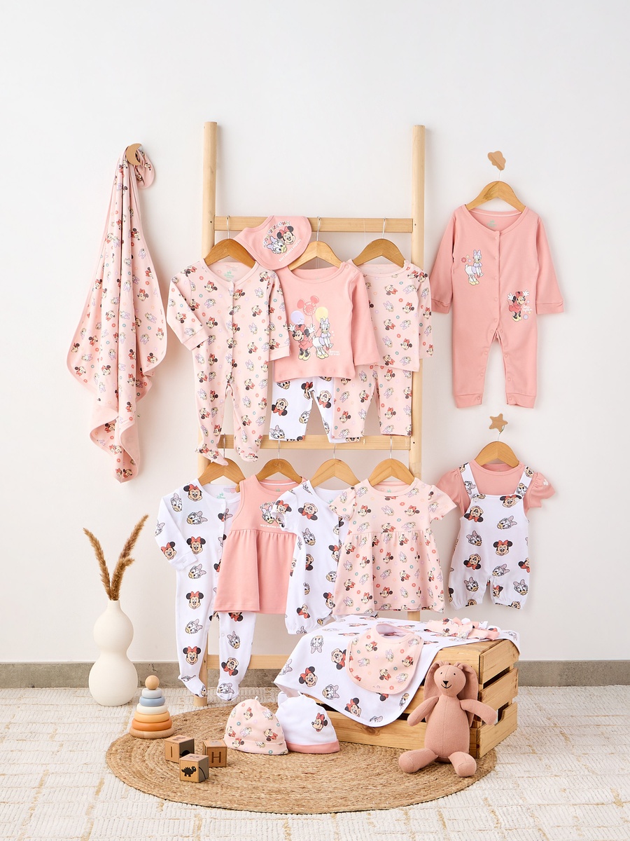 Minnie Mouse and Daisy Duck Print Romper and Sleepsuit