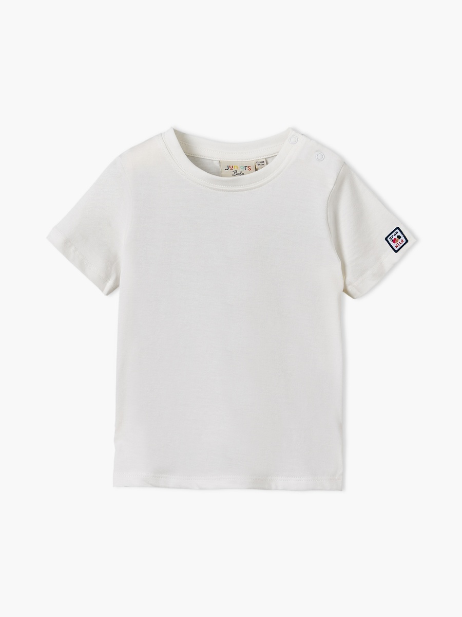 Round Neck Short Sleeves T-Shirt and Dungaree Set with Applique