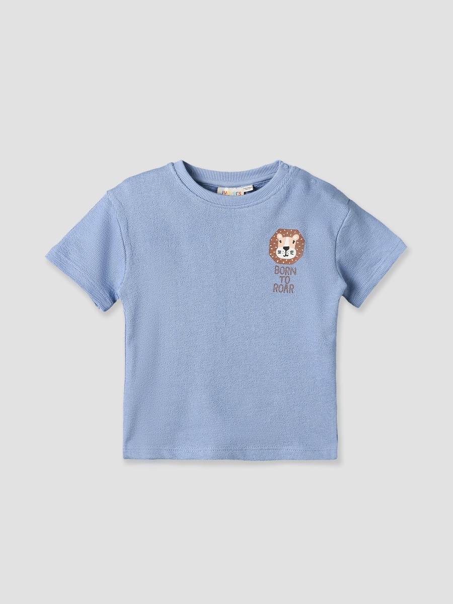 Round Neck Short Sleeves T-Shirt and Shorts Set with Stripes