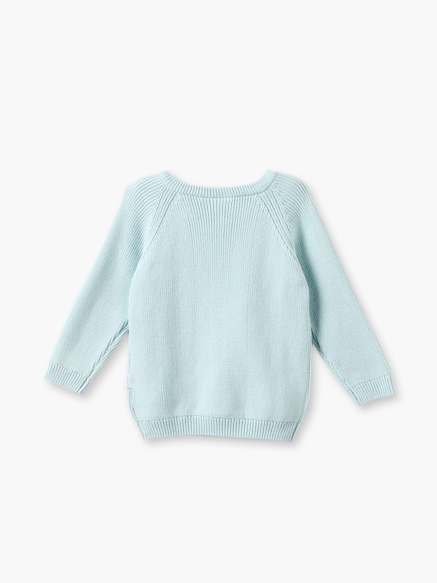 Round Neck Long Sleeves Sweater and Pants Set with Teddy Bear Applique